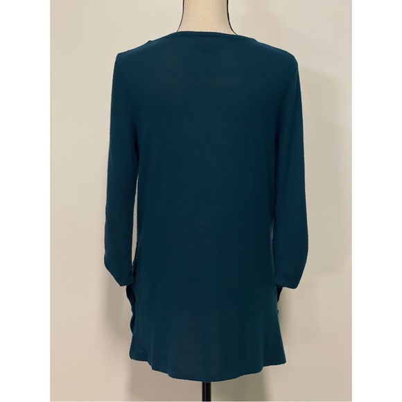 Fortune + Ivy Tunic Length Sweater Teal Size S - Picture 3 of 3